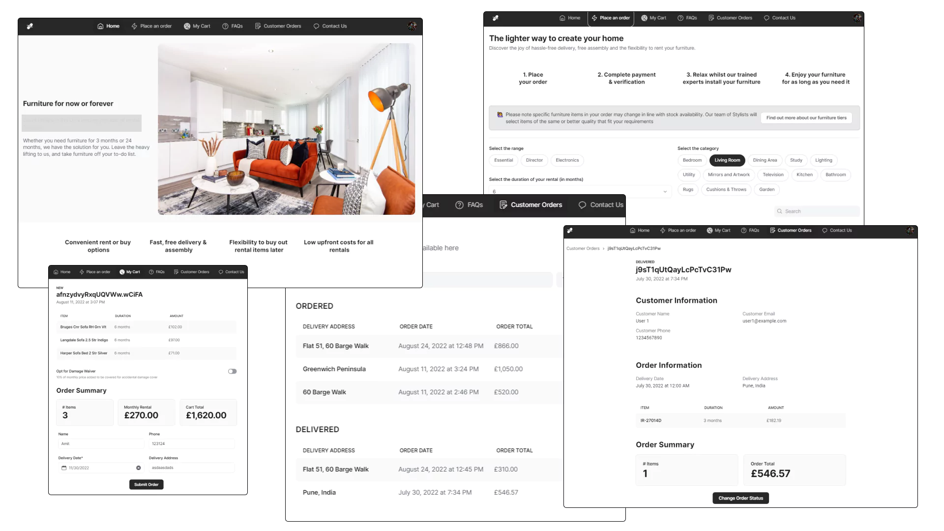 Furniture Rental App Furniture Rental App example built using Glide App