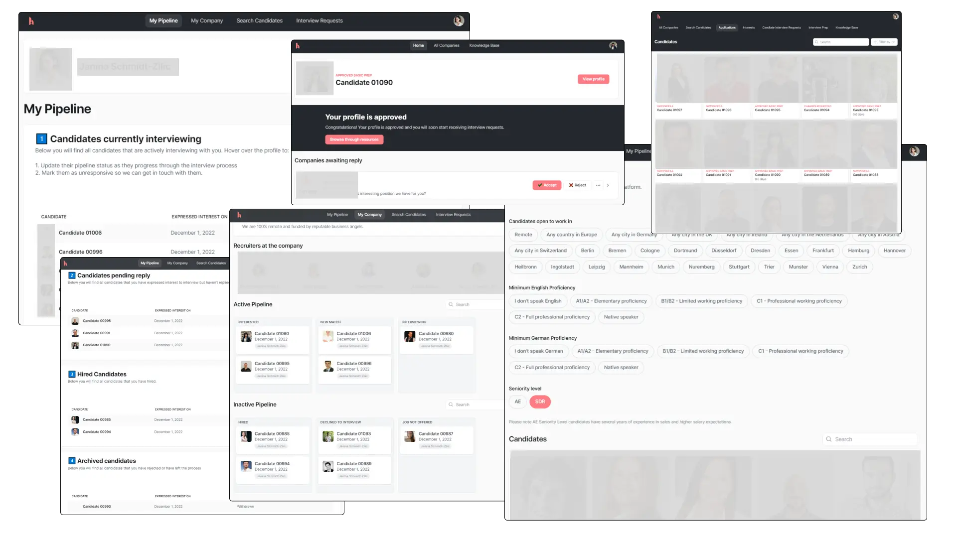 Tech Sales Recruitment Platform Glide App Example of a Tech Sales Recruitment Platform