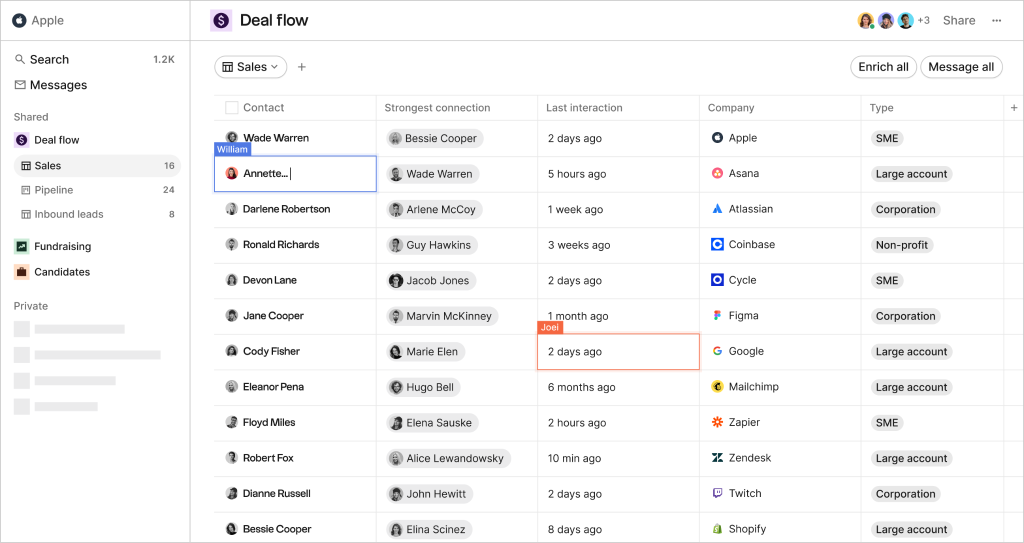 Relationship Intelligence and Connection Tracking