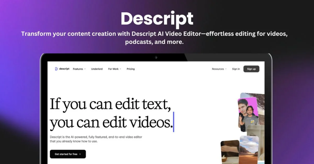 Sales Productivity Tools - Descript