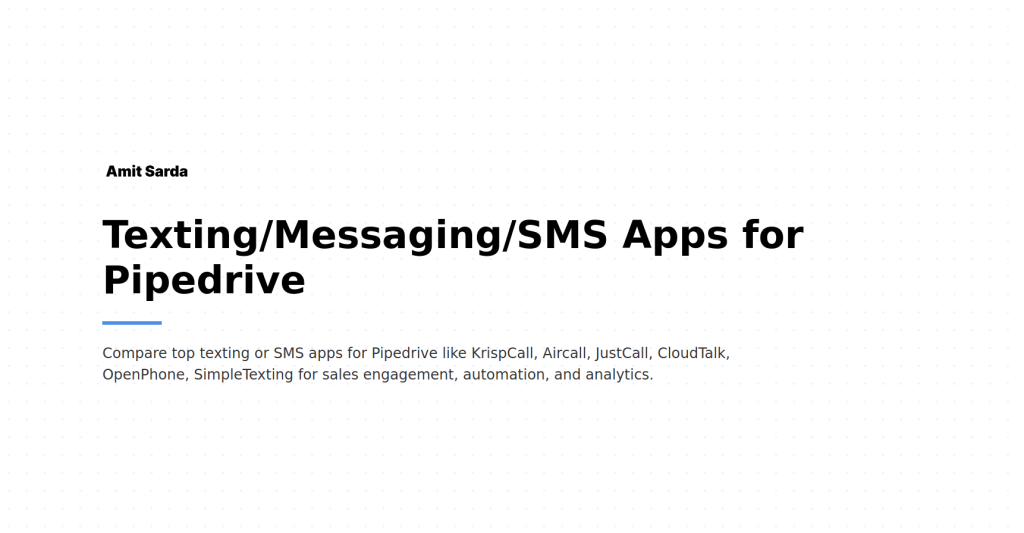 Texting/Messaging/SMS Apps for Pipedrive