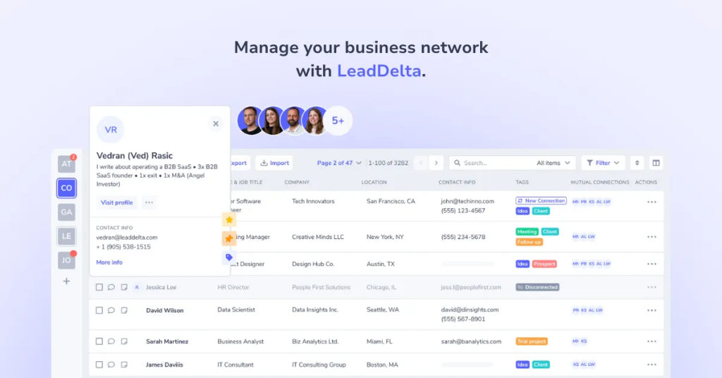 LeadDelta - LinkedIn CRM for Networking