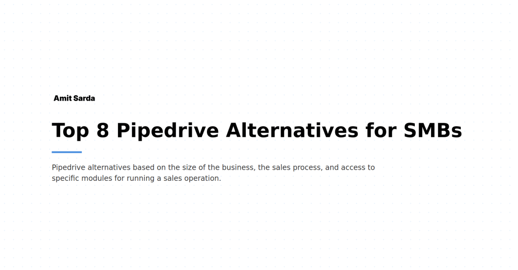 Pipedrive alternatives